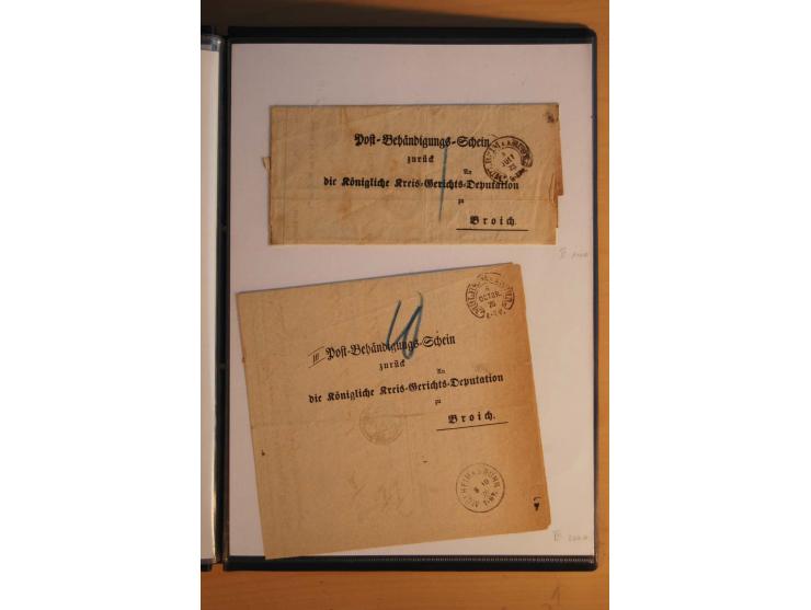 HUFEISENSTEMPEL: 1865/80 (ca.), sehr reichhaltige Sammlung auf losen Marken, Briefstücken und vielen Briefen, Karten, Ganzsac