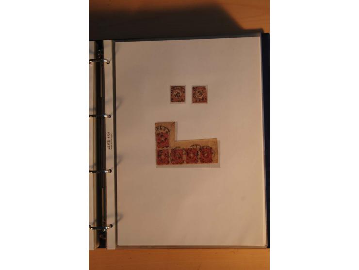 HUFEISENSTEMPEL: 1865/80 (ca.), sehr reichhaltige Sammlung auf losen Marken, Briefstücken und vielen Briefen, Karten, Ganzsac