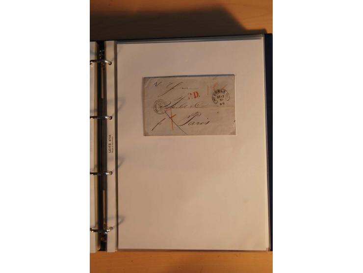 HUFEISENSTEMPEL: 1865/80 (ca.), sehr reichhaltige Sammlung auf losen Marken, Briefstücken und vielen Briefen, Karten, Ganzsac