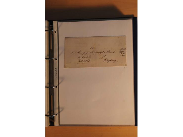 HUFEISENSTEMPEL: 1865/80 (ca.), sehr reichhaltige Sammlung auf losen Marken, Briefstücken und vielen Briefen, Karten, Ganzsac