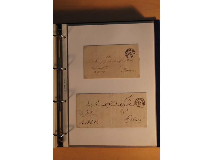 HUFEISENSTEMPEL: 1865/80 (ca.), sehr reichhaltige Sammlung auf losen Marken, Briefstücken und vielen Briefen, Karten, Ganzsac