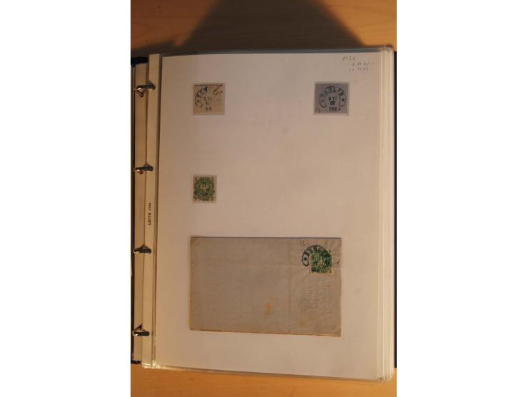 HUFEISENSTEMPEL: 1865/80 (ca.), sehr reichhaltige Sammlung auf losen Marken, Briefstücken und vielen Briefen, Karten, Ganzsac