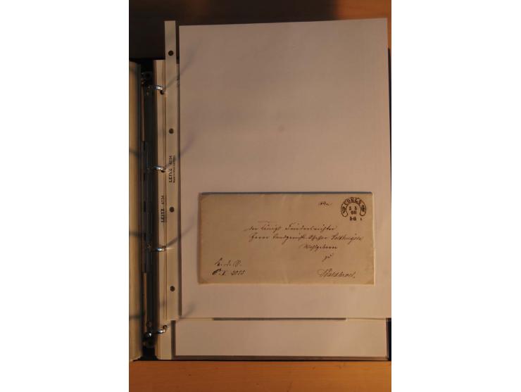 HUFEISENSTEMPEL: 1865/80 (ca.), sehr reichhaltige Sammlung auf losen Marken, Briefstücken und vielen Briefen, Karten, Ganzsac