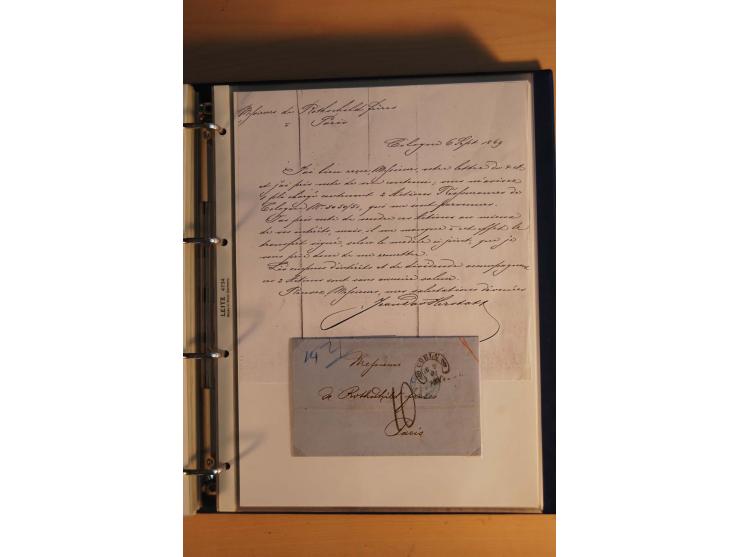 HUFEISENSTEMPEL: 1865/80 (ca.), sehr reichhaltige Sammlung auf losen Marken, Briefstücken und vielen Briefen, Karten, Ganzsac