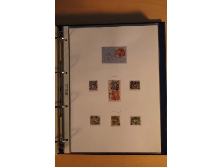 HUFEISENSTEMPEL: 1865/80 (ca.), sehr reichhaltige Sammlung auf losen Marken, Briefstücken und vielen Briefen, Karten, Ganzsac