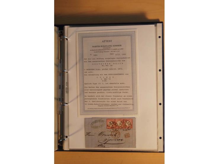 HUFEISENSTEMPEL: 1865/80 (ca.), sehr reichhaltige Sammlung auf losen Marken, Briefstücken und vielen Briefen, Karten, Ganzsac