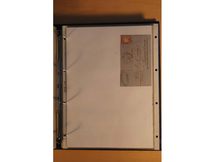 HUFEISENSTEMPEL: 1865/80 (ca.), sehr reichhaltige Sammlung auf losen Marken, Briefstücken und vielen Briefen, Karten, Ganzsac
