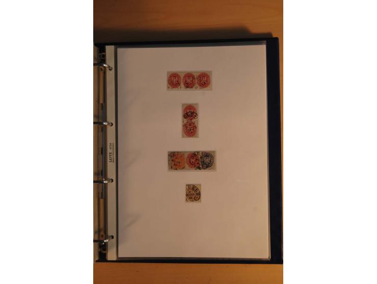 HUFEISENSTEMPEL: 1865/80 (ca.), sehr reichhaltige Sammlung auf losen Marken, Briefstücken und vielen Briefen, Karten, Ganzsac