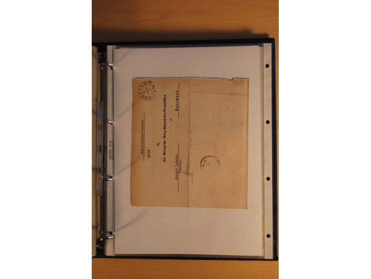 HUFEISENSTEMPEL: 1865/80 (ca.), sehr reichhaltige Sammlung auf losen Marken, Briefstücken und vielen Briefen, Karten, Ganzsac