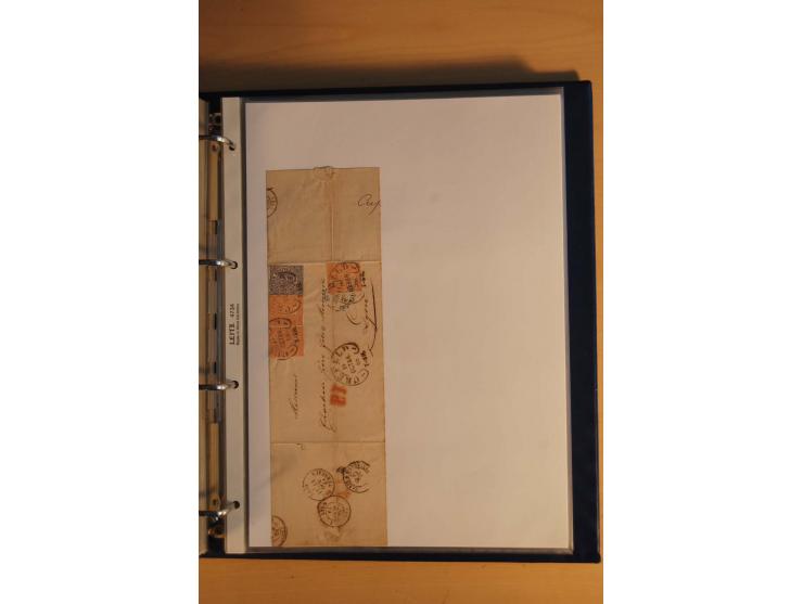 HUFEISENSTEMPEL: 1865/80 (ca.), sehr reichhaltige Sammlung auf losen Marken, Briefstücken und vielen Briefen, Karten, Ganzsac