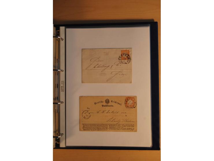 HUFEISENSTEMPEL: 1865/80 (ca.), sehr reichhaltige Sammlung auf losen Marken, Briefstücken und vielen Briefen, Karten, Ganzsac
