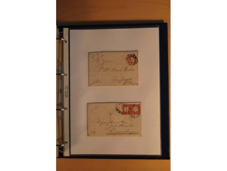 HUFEISENSTEMPEL: 1865/80 (ca.), sehr reichhaltige Sammlung auf losen Marken, Briefstücken und vielen Briefen, Karten, Ganzsac