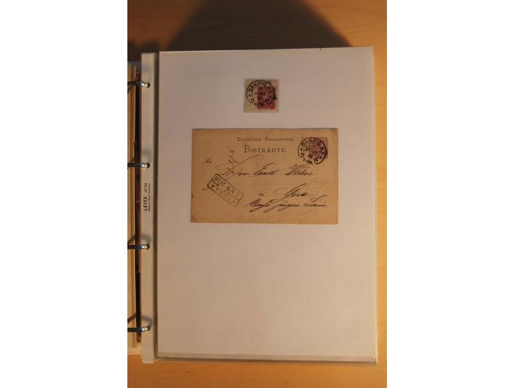 HUFEISENSTEMPEL: 1865/80 (ca.), sehr reichhaltige Sammlung auf losen Marken, Briefstücken und vielen Briefen, Karten, Ganzsac