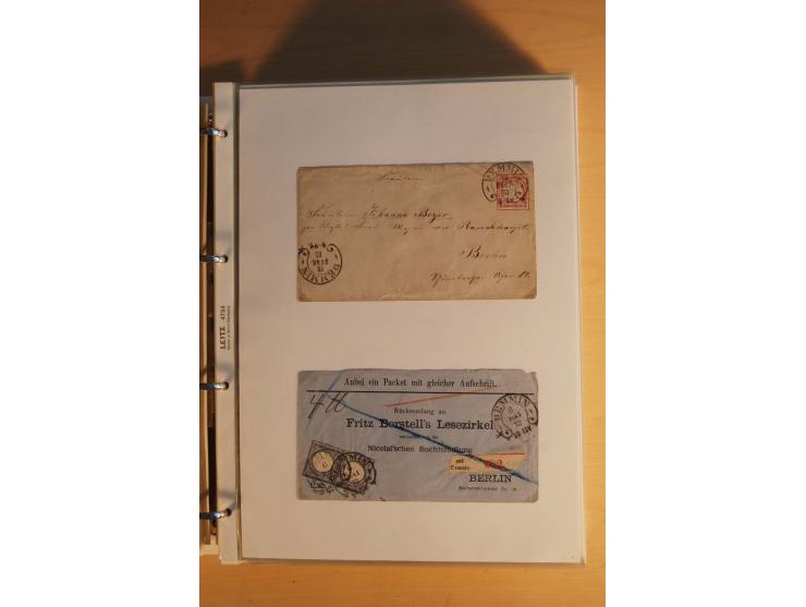 HUFEISENSTEMPEL: 1865/80 (ca.), sehr reichhaltige Sammlung auf losen Marken, Briefstücken und vielen Briefen, Karten, Ganzsac