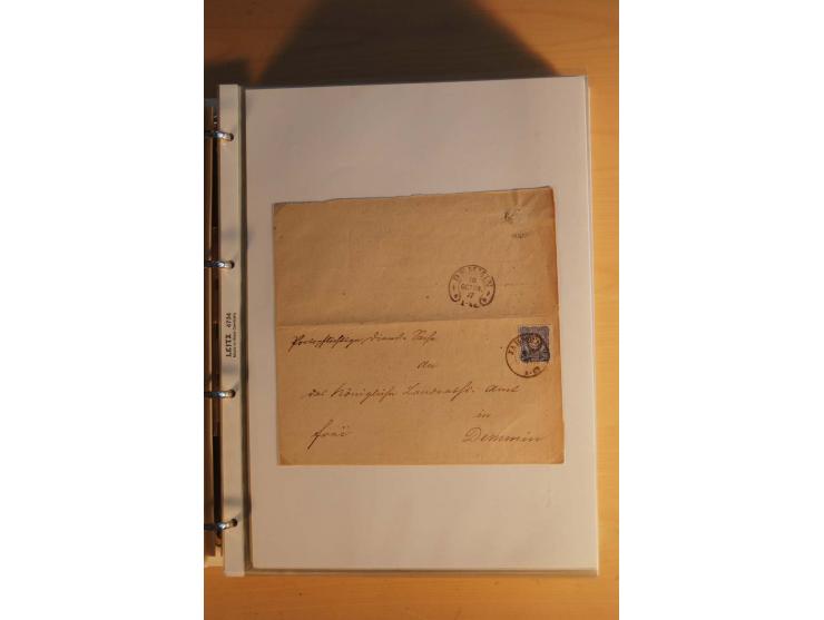 HUFEISENSTEMPEL: 1865/80 (ca.), sehr reichhaltige Sammlung auf losen Marken, Briefstücken und vielen Briefen, Karten, Ganzsac