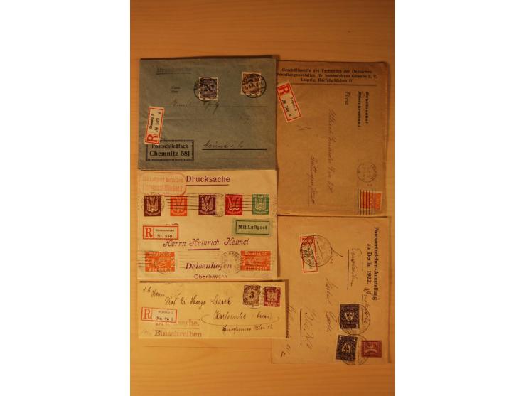 1885/1945(ca.), über 100 Briefe und Karten, alles eingeschriebene Drucksachen, dabei Auslandspost, zusätzlich Nachnahme oder 