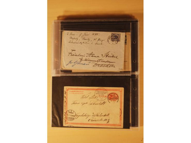 1898/1914, 61 Belege China und 29 Belege Kiautschou, dabei Feldpost, Ansichtskarten etc.