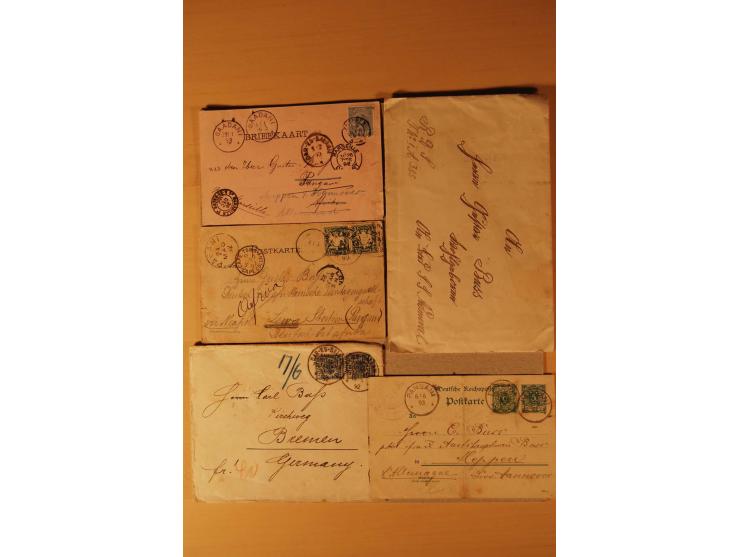 1892, interessante Partie von Briefen und Karten, meist aus einer Korrespondenz Meppen-Pangani, dabei auch etwas Incoming Ma