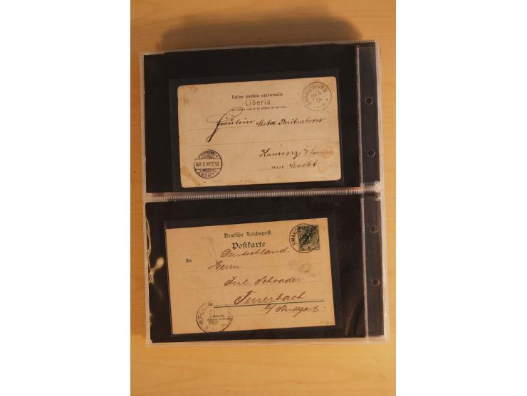 1900/17 (ca.), 66 Belege, dabei Feldpost, Ansichtskarten, Wetterbeobachtungs-Tabelle für die Schutztruppe des Südbezirks etc.