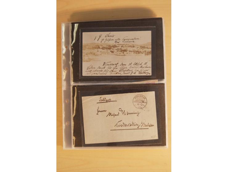 1900/17 (ca.), 66 Belege, dabei Feldpost, Ansichtskarten, Wetterbeobachtungs-Tabelle für die Schutztruppe des Südbezirks etc.