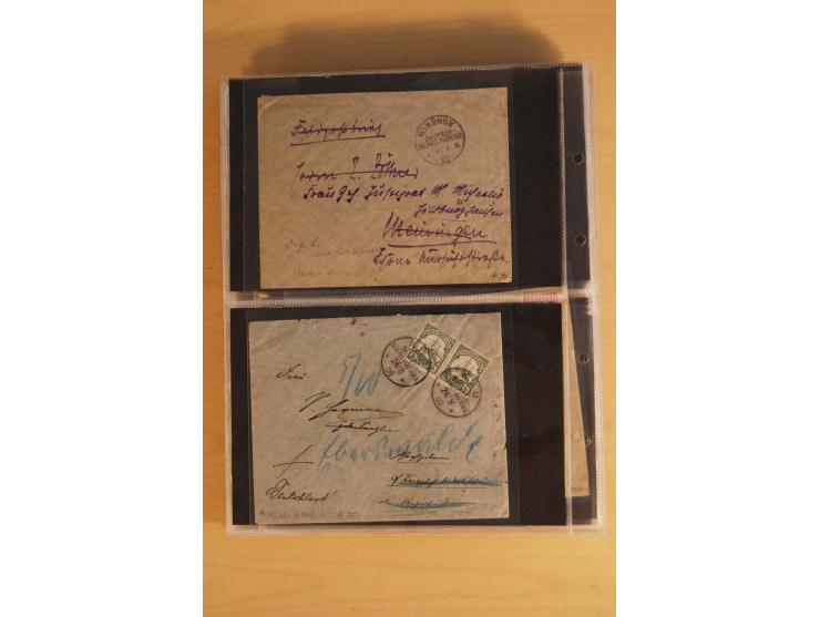 1900/17 (ca.), 66 Belege, dabei Feldpost, Ansichtskarten, Wetterbeobachtungs-Tabelle für die Schutztruppe des Südbezirks etc.