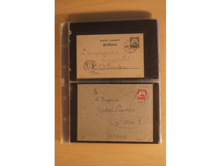 1900/17 (ca.), 66 Belege, dabei Feldpost, Ansichtskarten, Wetterbeobachtungs-Tabelle für die Schutztruppe des Südbezirks etc.