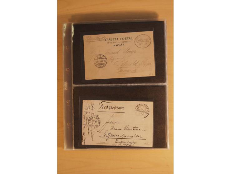 1900/17 (ca.), 66 Belege, dabei Feldpost, Ansichtskarten, Wetterbeobachtungs-Tabelle für die Schutztruppe des Südbezirks etc.