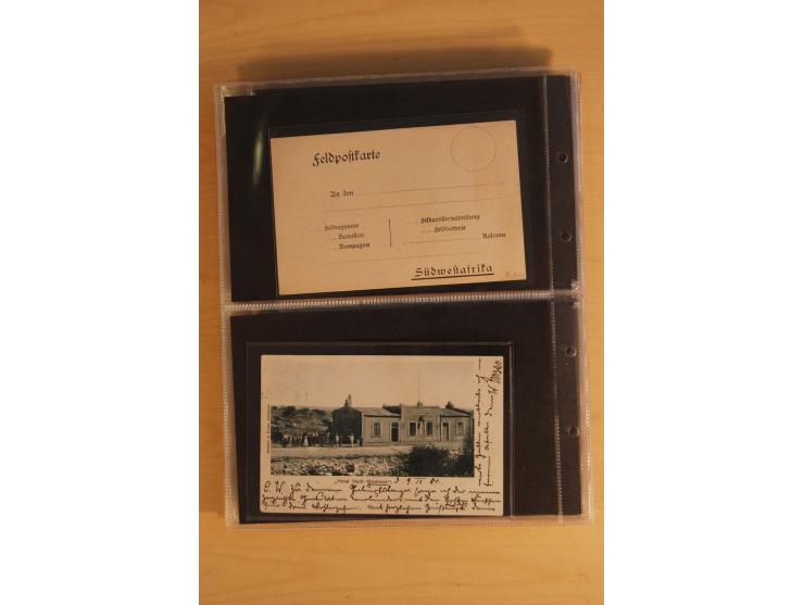 1900/17 (ca.), 66 Belege, dabei Feldpost, Ansichtskarten, Wetterbeobachtungs-Tabelle für die Schutztruppe des Südbezirks etc.