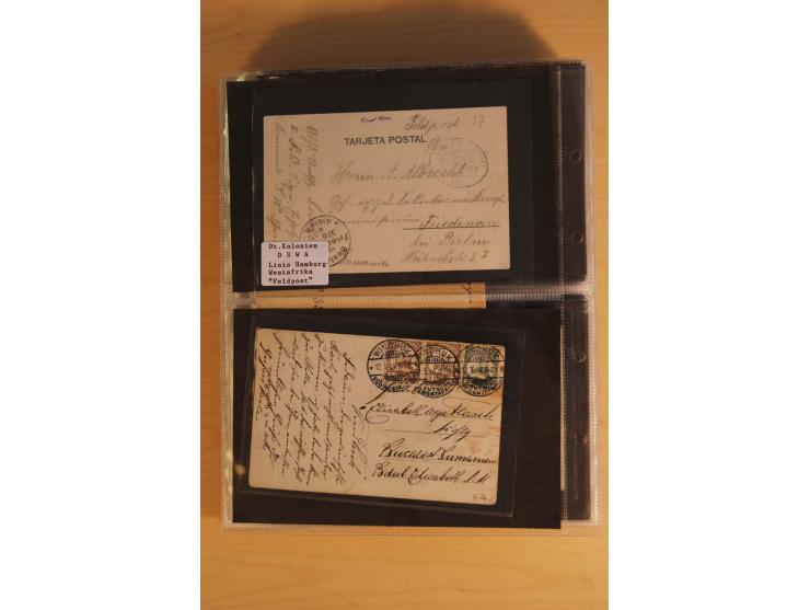 1900/17 (ca.), 66 Belege, dabei Feldpost, Ansichtskarten, Wetterbeobachtungs-Tabelle für die Schutztruppe des Südbezirks etc.