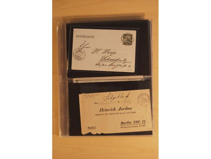 1900/17 (ca.), 66 Belege, dabei Feldpost, Ansichtskarten, Wetterbeobachtungs-Tabelle für die Schutztruppe des Südbezirks etc.