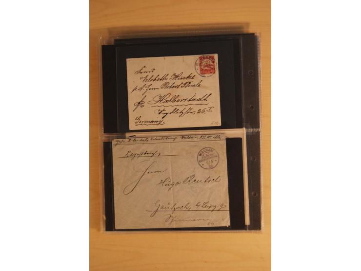 1900/17 (ca.), 66 Belege, dabei Feldpost, Ansichtskarten, Wetterbeobachtungs-Tabelle für die Schutztruppe des Südbezirks etc.
