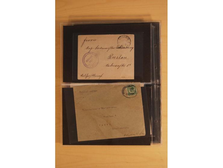 1900/17 (ca.), 66 Belege, dabei Feldpost, Ansichtskarten, Wetterbeobachtungs-Tabelle für die Schutztruppe des Südbezirks etc.