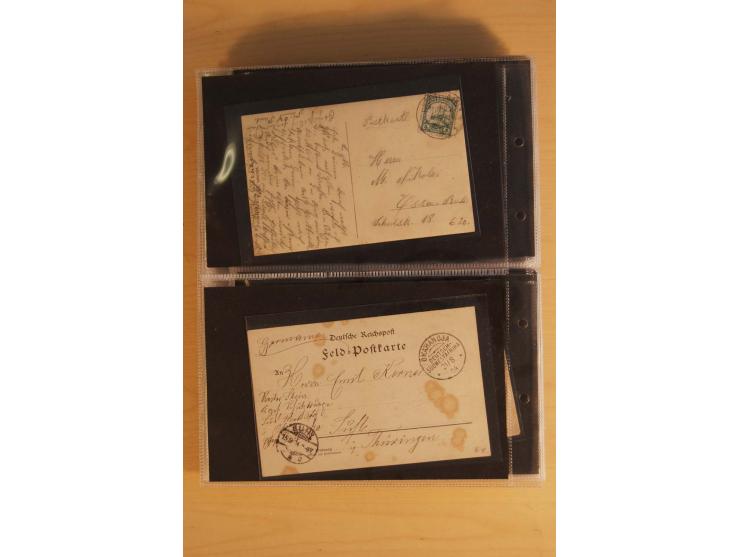 1900/17 (ca.), 66 Belege, dabei Feldpost, Ansichtskarten, Wetterbeobachtungs-Tabelle für die Schutztruppe des Südbezirks etc.