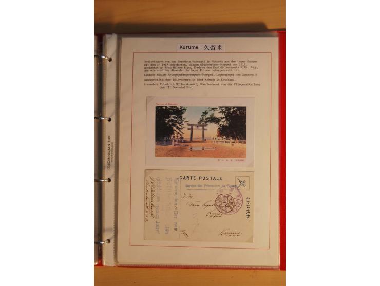 1914/1919, umfangreiche Sammlung fast aller Lager mit ca. 190 Briefen und Karten auf Albenblättern mit Beschriftung, dabei vi