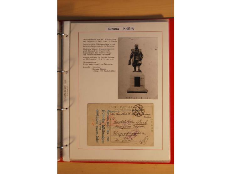 1914/1919, umfangreiche Sammlung fast aller Lager mit ca. 190 Briefen und Karten auf Albenblättern mit Beschriftung, dabei vi