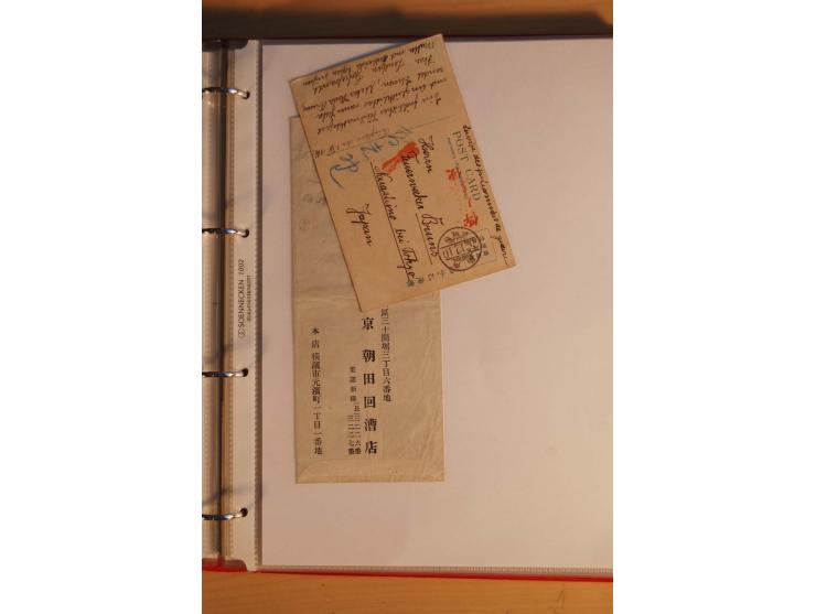1914/1919, umfangreiche Sammlung fast aller Lager mit ca. 190 Briefen und Karten auf Albenblättern mit Beschriftung, dabei vi