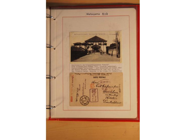 1914/1919, umfangreiche Sammlung fast aller Lager mit ca. 190 Briefen und Karten auf Albenblättern mit Beschriftung, dabei vi