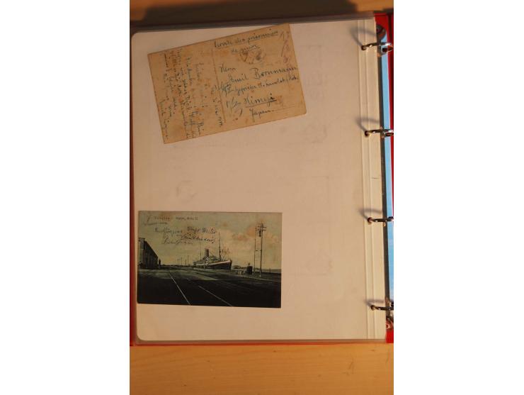 1914/1919, umfangreiche Sammlung fast aller Lager mit ca. 190 Briefen und Karten auf Albenblättern mit Beschriftung, dabei vi
