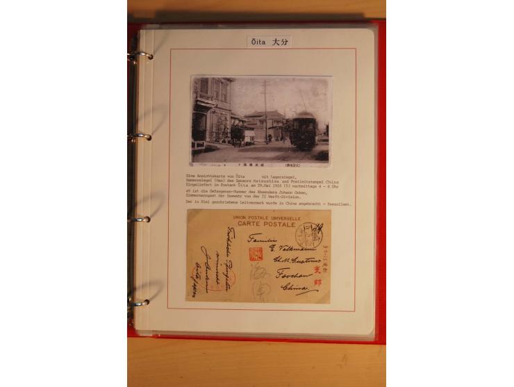 1914/1919, umfangreiche Sammlung fast aller Lager mit ca. 190 Briefen und Karten auf Albenblättern mit Beschriftung, dabei vi