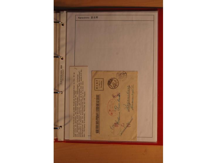 1914/1919, umfangreiche Sammlung fast aller Lager mit ca. 190 Briefen und Karten auf Albenblättern mit Beschriftung, dabei vi