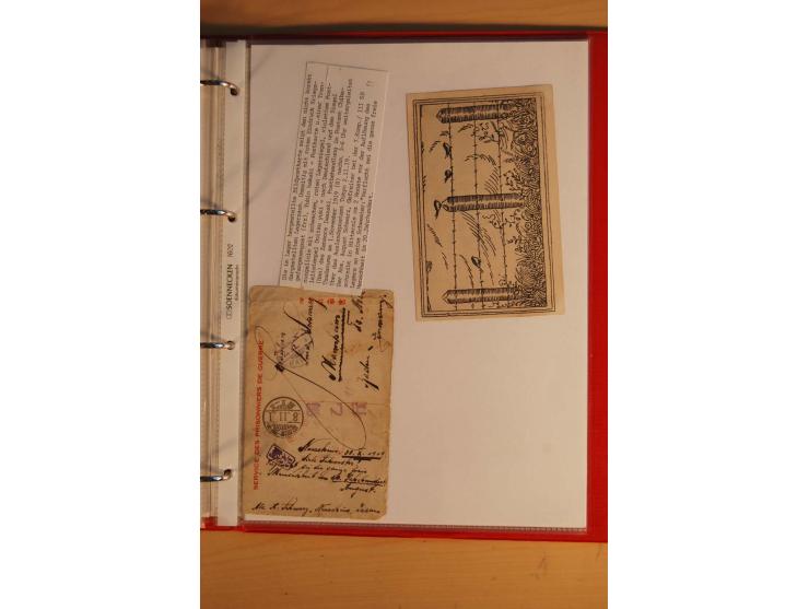 1914/1919, umfangreiche Sammlung fast aller Lager mit ca. 190 Briefen und Karten auf Albenblättern mit Beschriftung, dabei vi