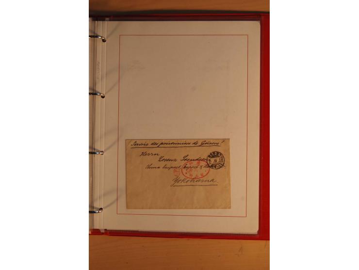 1914/1919, umfangreiche Sammlung fast aller Lager mit ca. 190 Briefen und Karten auf Albenblättern mit Beschriftung, dabei vi