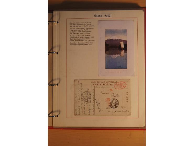 1914/1919, umfangreiche Sammlung fast aller Lager mit ca. 190 Briefen und Karten auf Albenblättern mit Beschriftung, dabei vi