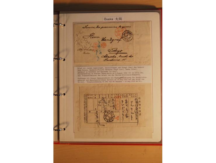 1914/1919, umfangreiche Sammlung fast aller Lager mit ca. 190 Briefen und Karten auf Albenblättern mit Beschriftung, dabei vi