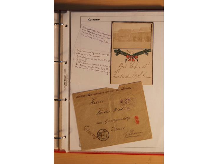 1914/1919, umfangreiche Sammlung fast aller Lager mit ca. 190 Briefen und Karten auf Albenblättern mit Beschriftung, dabei vi