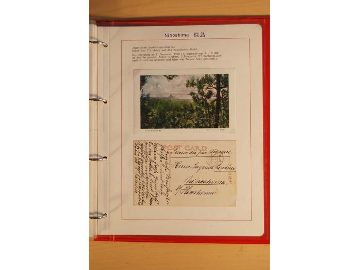 1914/1919, umfangreiche Sammlung fast aller Lager mit ca. 190 Briefen und Karten auf Albenblättern mit Beschriftung, dabei vi