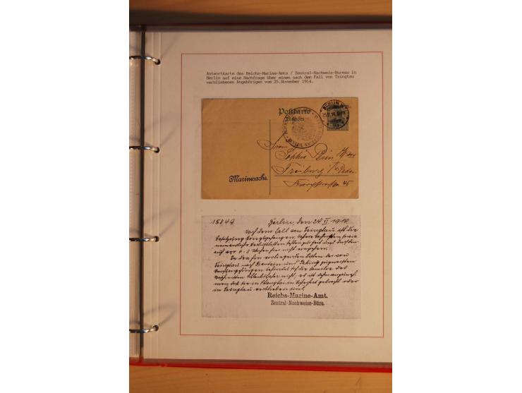 1914/1919, umfangreiche Sammlung fast aller Lager mit ca. 190 Briefen und Karten auf Albenblättern mit Beschriftung, dabei vi