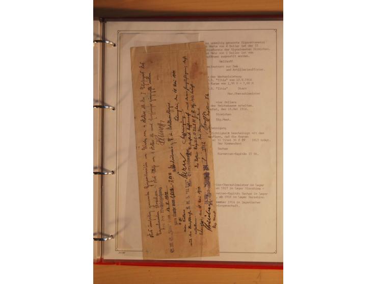 1914/1919, umfangreiche Sammlung fast aller Lager mit ca. 190 Briefen und Karten auf Albenblättern mit Beschriftung, dabei vi