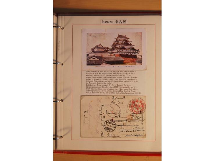 1914/1919, umfangreiche Sammlung fast aller Lager mit ca. 190 Briefen und Karten auf Albenblättern mit Beschriftung, dabei vi