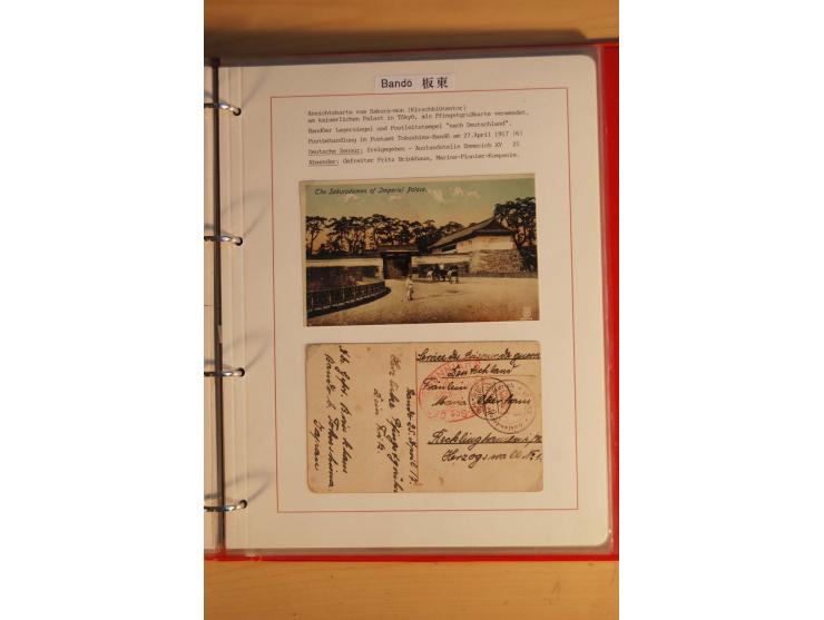 1914/1919, umfangreiche Sammlung fast aller Lager mit ca. 190 Briefen und Karten auf Albenblättern mit Beschriftung, dabei vi